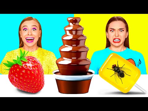 Chocolate Fountain Fondue Challenge | Funny Food Recipes by BaRaDa Challenge