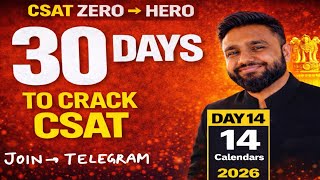 DAY 14 | CALENDARS  | Reasoning | 30 DAYS CSAT PROGRAMME | FREE on YouTube | Zero to Hero |