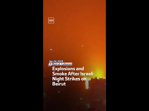 Explosions And Smoke After Israeli Night Strikes On Beirut