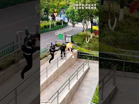 شوف الواد الى بيلعب باركور عمل ايه فى الشرطه 😨😱#viral