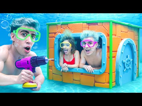24 HORAS EN BUNKER BAJO EL AGUA !!