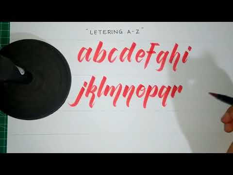 Lettering/Kaligrafi A sampai Z (huruf kecil)