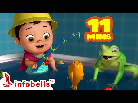 Khoka Gelo Mach Dhorte Ki Khule - Playing with Bath Toys | Bengali Rhymes for Children | Infobells