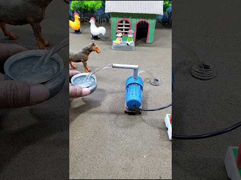 (Diy) mini tractor making mini motor water pump project horse videos # 316