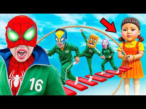 Spider-Man & Friends Face SQUID GAME Jump Rope Dolls!😱 || Spider-man: Into The Spider-verse (2025)
