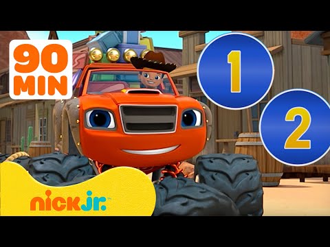 Blaze and the Monster Machines | 90 MINUTOS de Blaze usando STEM para contar 🔢 | Nick Jr. en Español