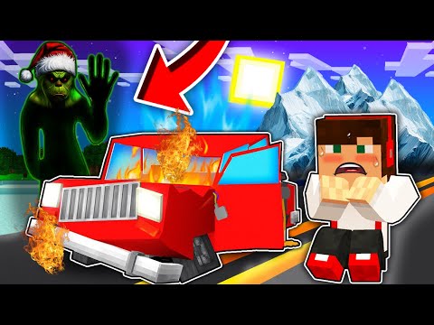 STRASZNY GRINCH SPOWODOWAŁ WYPADEK SAMOCHODOWY W MINECRAFT?! GPLAY & LUMI