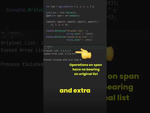 Span from List is awesome in .NET