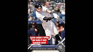 Aaron Judge’s Swing But Make It Only Baseball Cards #baseball #yankees #mlb
