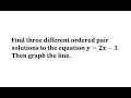 Understanding Integer Solutions and Graphing Linear Equations