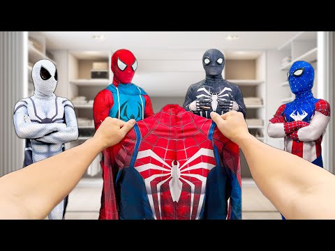 I Became SuperHeroes Red & Lead Pro 8 Spider-Man Fighting Bad Guy , Battle Nerf Gun ( Funny POV )