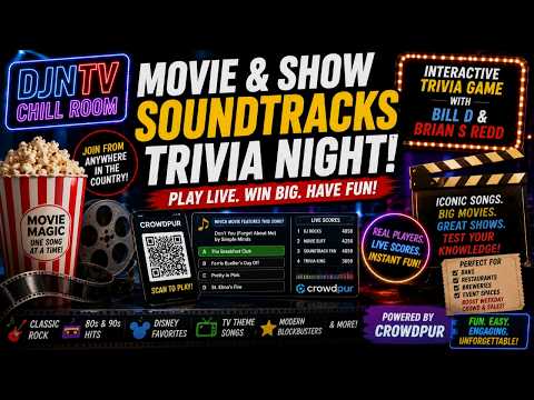 Music and Soundtrack Trivia Night with the DJNTV Chill Room Music Show
