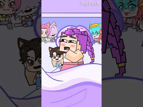 Little Rumi Was in Danger… Then Saja Boys Dolls Kicked Enderman Out #minecraft #shorts