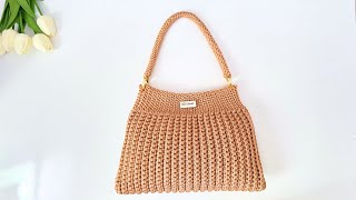 CANHOTA | Como Fazer uma Bolsa de Crochê MUITO Fácil e Prática