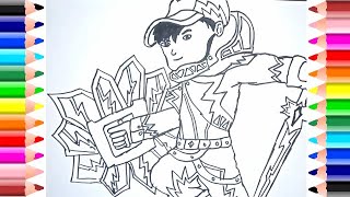 Menggambar Boboiboy Sparking Fusion untuk Anak TK, Paud dan SD
