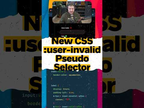 New CSS :user-invalid Pseudo Selector #css