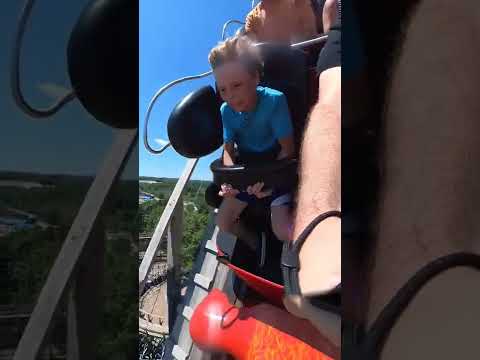 OMG my nephews reaction is PRICELESS!😱😱🎢 #SHORTS