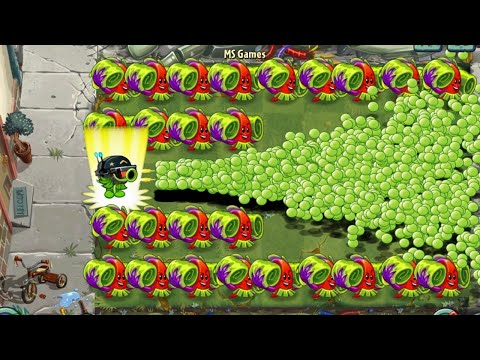 PvZ 2 Challenge - How many plants x100 level 1 can defeat 5 Boss Newspaper Zombies Level 10?