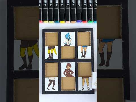 Italian Brainrot female version creative cardboard puzzle game #art #tralalerotralala #satisfying