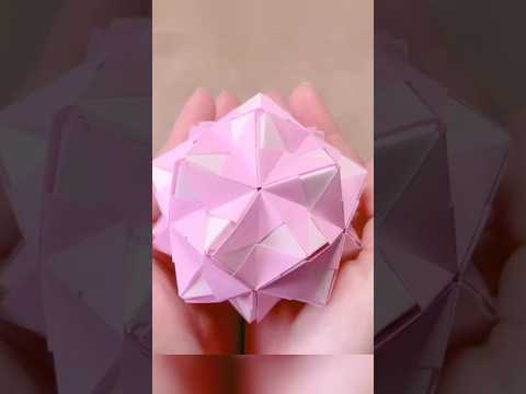 折り紙 風車模様のくす玉を作ってみた!作り方は関連動画からみてね#shorts #short#diy #paper #origami#origamitutorial #original#оригами