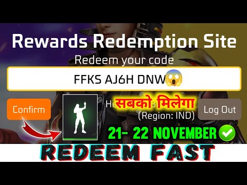 FREE FIRE REDEEM CODE TODAY 21 NOVEMBER REDEEM CODE FREE FIRE | FF REDEEM CODE TODAY 21 NOVEMBER