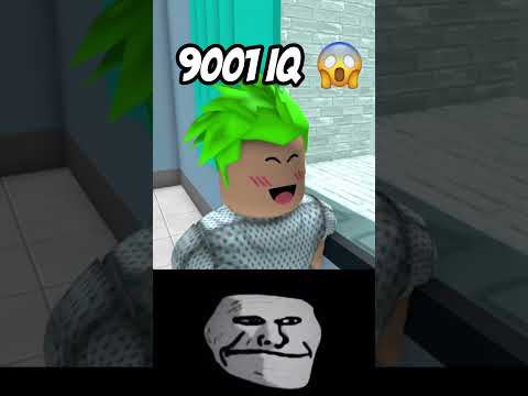 Roblox 9001 IQ Moment (Troll Face Meme) #shorts
