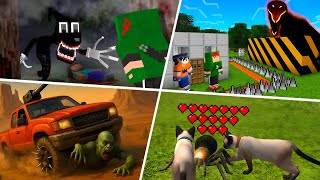 SIMULADOR DE GATO!! GODZILLA BLOODBATH E CARTOON DOG NO MINECRAFT!!