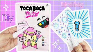 Blind Bag Toca Boca Barbie Outfit Unboxing 🎀Paper Diy🎀 Como Fazer pacote surpresa Toca Boca