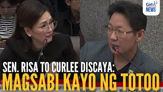 Sen. Hontiveros grills Curlee Discaya on alleged SOP payment in QC projects | GMA Integrated News