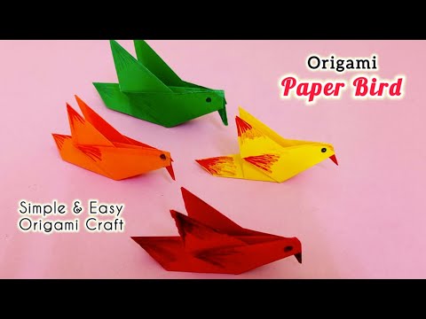Origami Bird | Paper Bird Craft | DIY Paper Bird | Simple and Easy Paper Craft Ideas | Origami Craft
