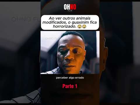 Ao ver outros animais modificados, o guaxinim fica horrorizado. ??