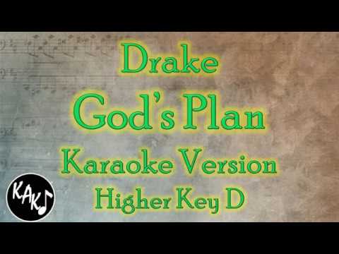Drake – God’s Plan Karaoke Lyrics Cover Instrumental Higher Key D