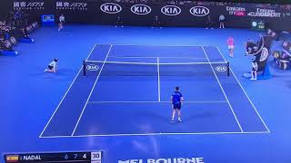 Australian Open 2020 Nadal hits ball girl