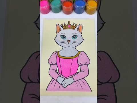 Royal Cat ✨ Sand Art Painting #shorts