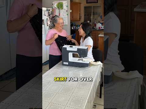 Mending my grandma’s skirt for her #sewingtips #repairing #upcycle