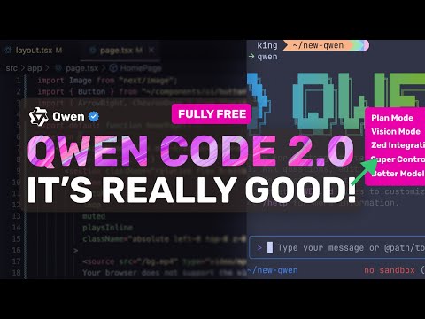 Qwen Code 2.0: These New Upgrades makes it REALLY GOOD! Vision Mode,Plan Mode,Zed Integration & More