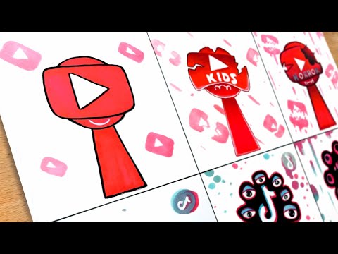 Drawing New Sprunki OC: YouTube VS TikTok Phase 3 ( INCREDIBOX SPRUNKI )