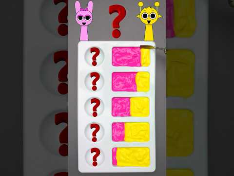 Pinki (pink) & Simon (yellow) The satisfying colormixing of Sprunki #colormixing #sprunki