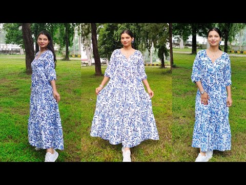 How to make Layered dress cutting and stitching/frill dress/Diy layered dress /easy stitching