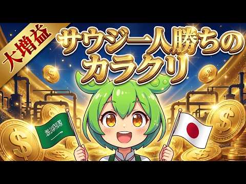 【サウジ一人勝ちのカラクリ】+25%増の大幅増益を発表したサウジアラムコ。ホルムズ海峡封鎖でもサウジが増益できたペトロライン大増強の裏側と日本企業の活躍を徹底解説するのだ!【ずんだもん深堀り解説_】