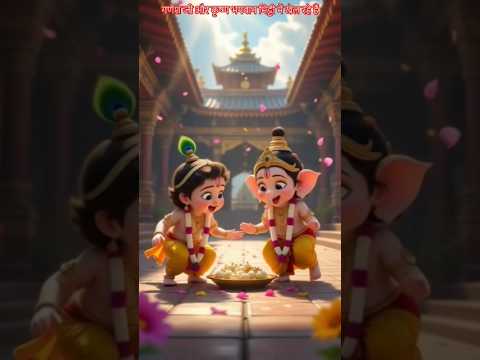 गणेश जी और कृष्ण भगवान मिट्टी में खेल रहे हैं!#viralshorts #ganesh #krishan #mati #play