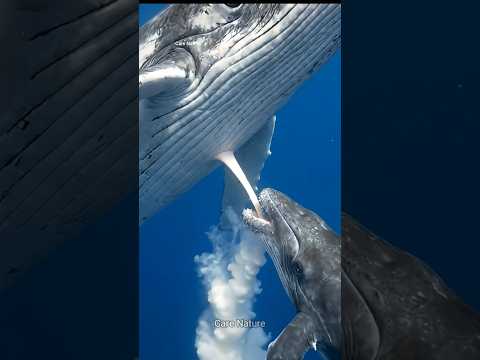 The insane thickness of underwater whale milk 😳 #nature #animals #shorts