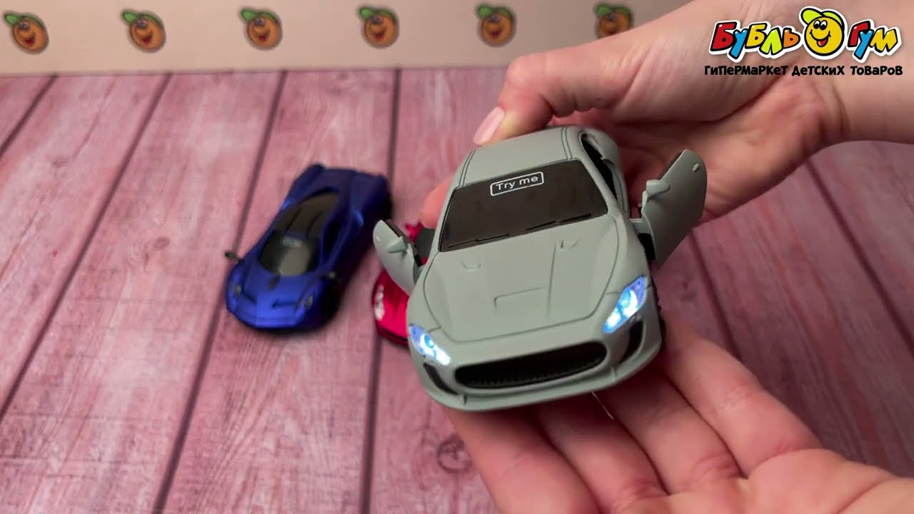 Машинка Lanson Toys металлическая свети звук открывающиеся двери 1:36 в ассортименте - видео