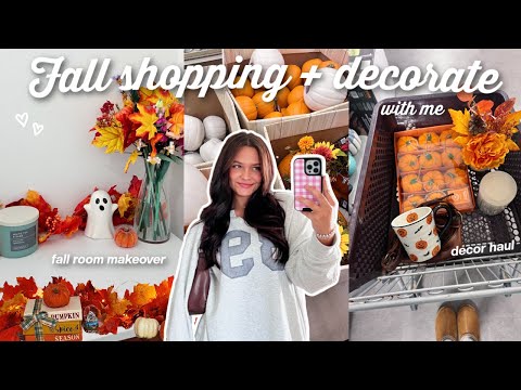 FALL ROOM MAKEOVER 2024 🍂 decorate & shop with me!!