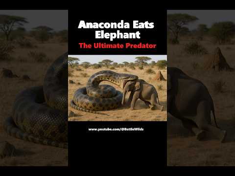 Anaconda Eats Elephant ‼️ The Ultimate Predator #anaconda #elephant
