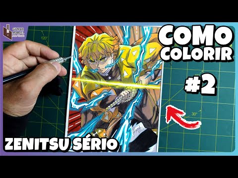 Como Desenhar Zenitsu Sério Respiração do Trovão #2 – Passo a Passo