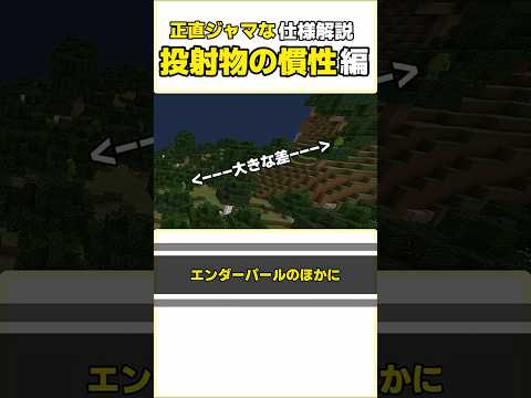 【マイクラ/マインクラフト】この仕様何に使う?:投射物の慣性編