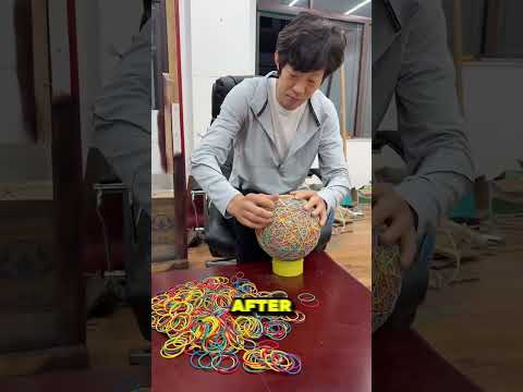 He Made a Soccer Ball Out of Rubber Bands!😮