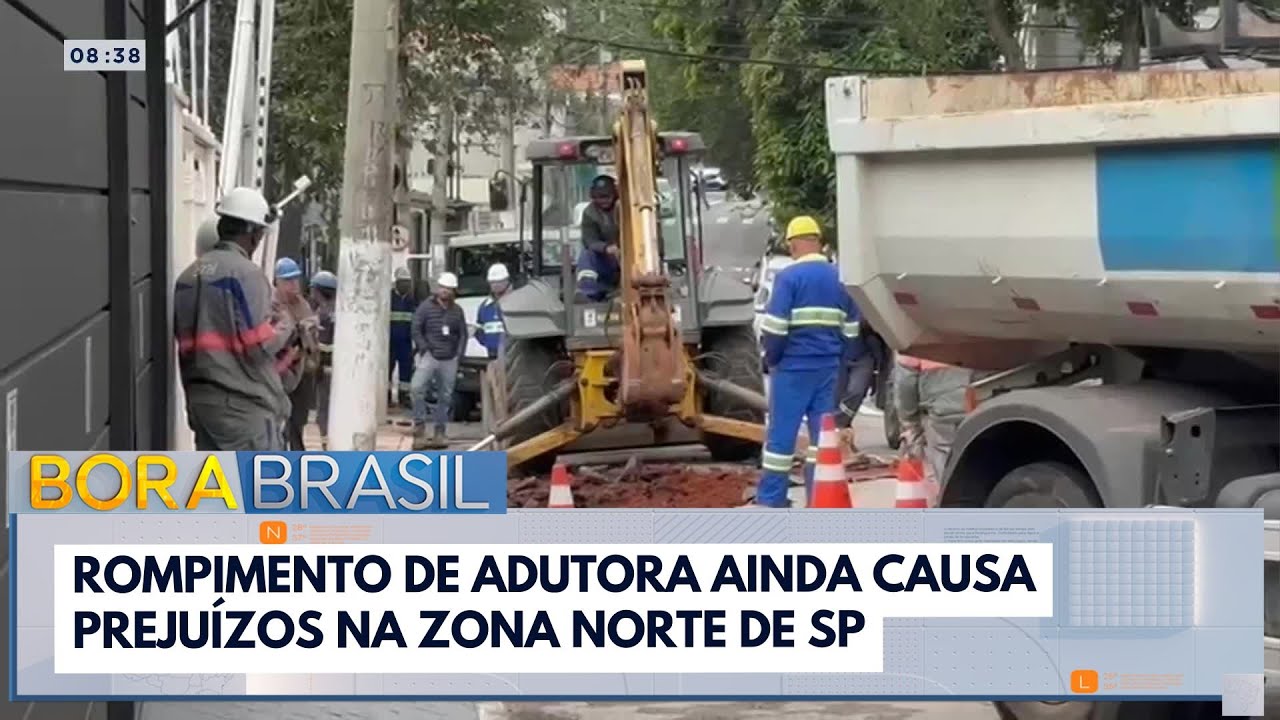 Rompimento de adutora ainda causa prejuízos na Zona Norte de SP