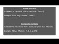 Identifying Prime and Composite Numbers